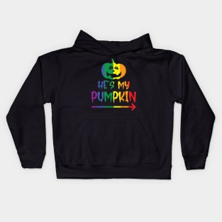 Halloween Partnershirt He`s my Pumpkin Kids Hoodie